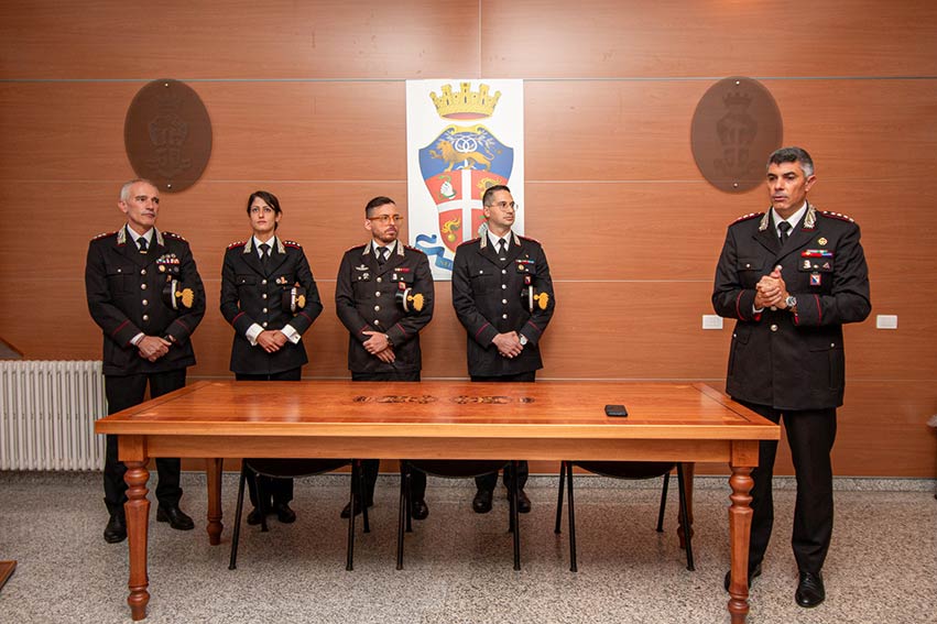 Carabinieri Nuoro, presentati dal colonnello Cassese i quattro nuovi ufficiali 1 I 4 nuovi ufficiali Carabinieri Nuoro