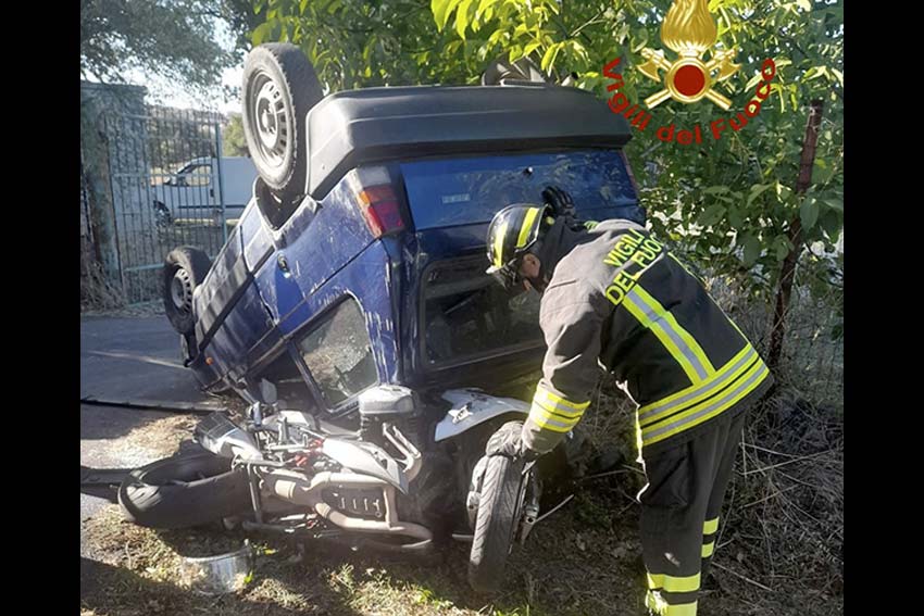 Incidente a Fonni, scontro auto-moto sulla Ps 69. Grave il centauro 1 Incidente Fonni