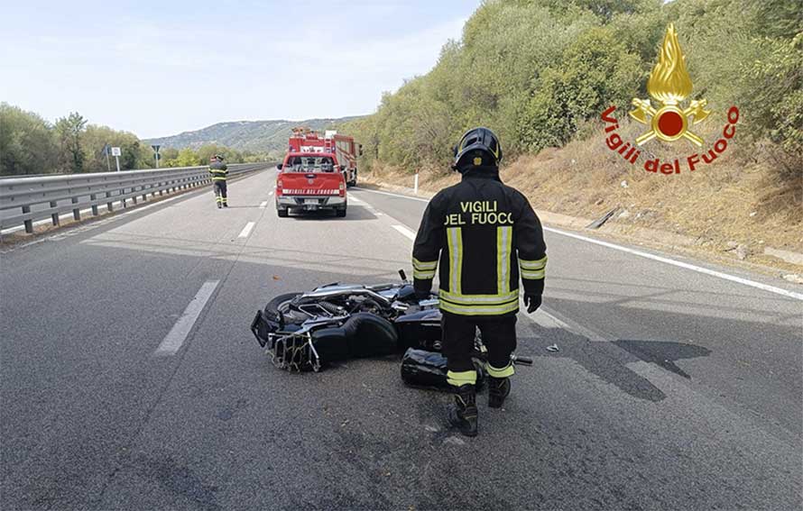 Orune, incidente sulla SS131 Dcn: motociclista austriaca trasferita in eliambulanza a Sassari 1 Incidente Statale 131 Dcn Orune