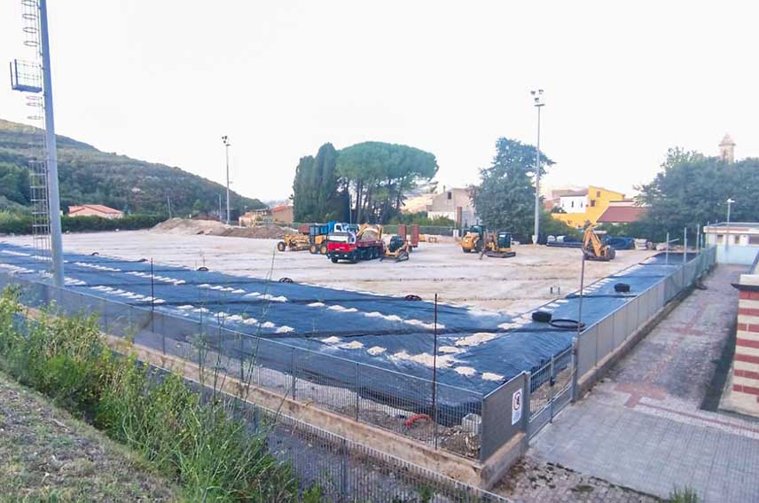 Cargeghe, due bandi per rilanciare l'economia del territorio e contrastare lo spopolamento 1 Lavori campo sportivo Cargeghe