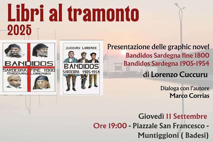 "Libri al tramonto", a Badesi le graphic novel di Lorenzo Cuccuru sul banditismo sardo 1 Libri al tramonto