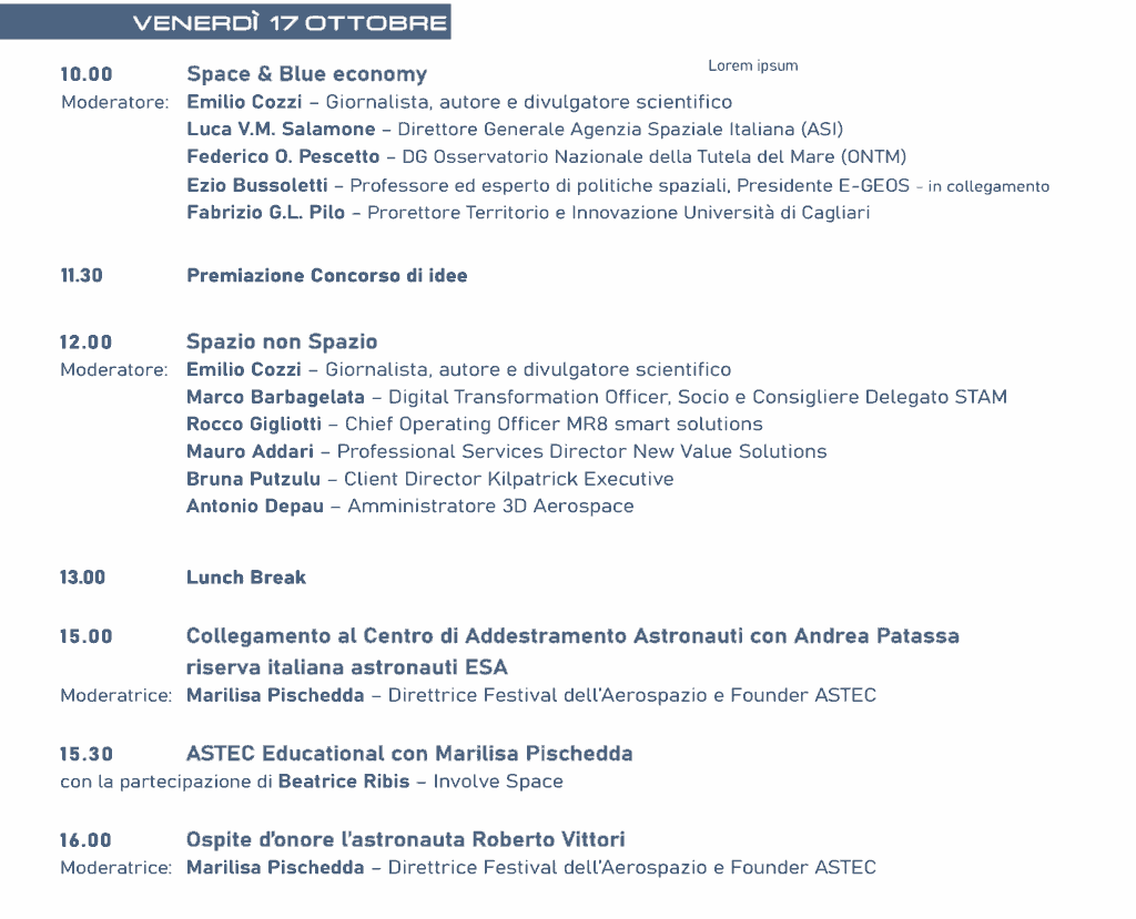 Aperta a Olbia la terza edizione del Festival dell’Aerospazio 3 01 1