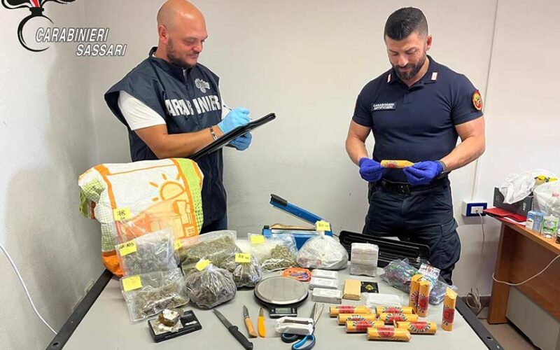 Arresto Olbia ragazzo droga e petardi illegali