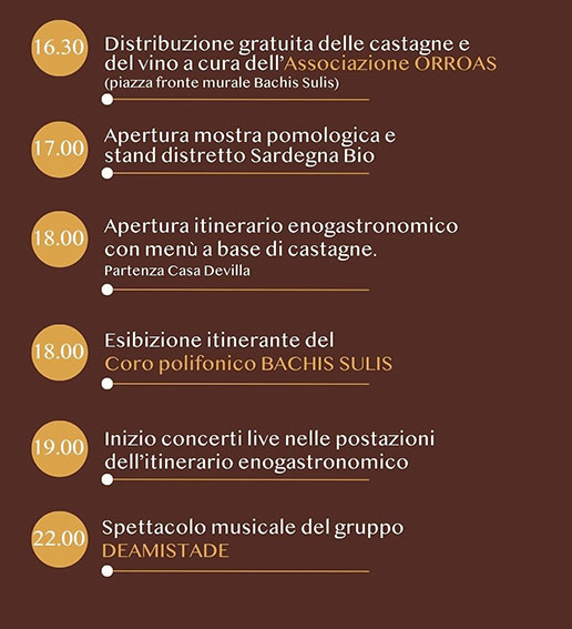 Ad Aritzo il 25-26 ottobre la 53ª Sagra delle castagne e delle nocciole 4 Artizo 2