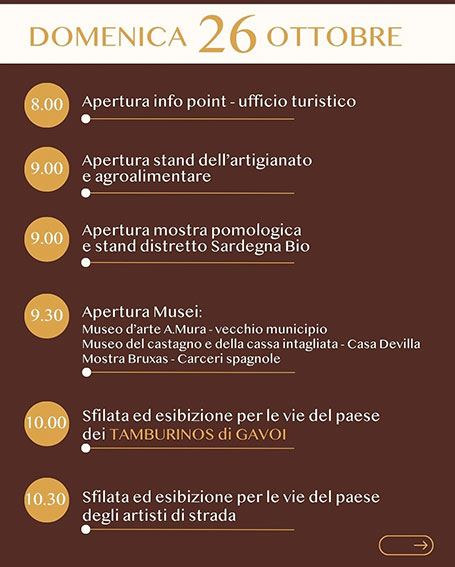 Ad Aritzo il 25-26 ottobre la 53ª Sagra delle castagne e delle nocciole 5 Artizo 3