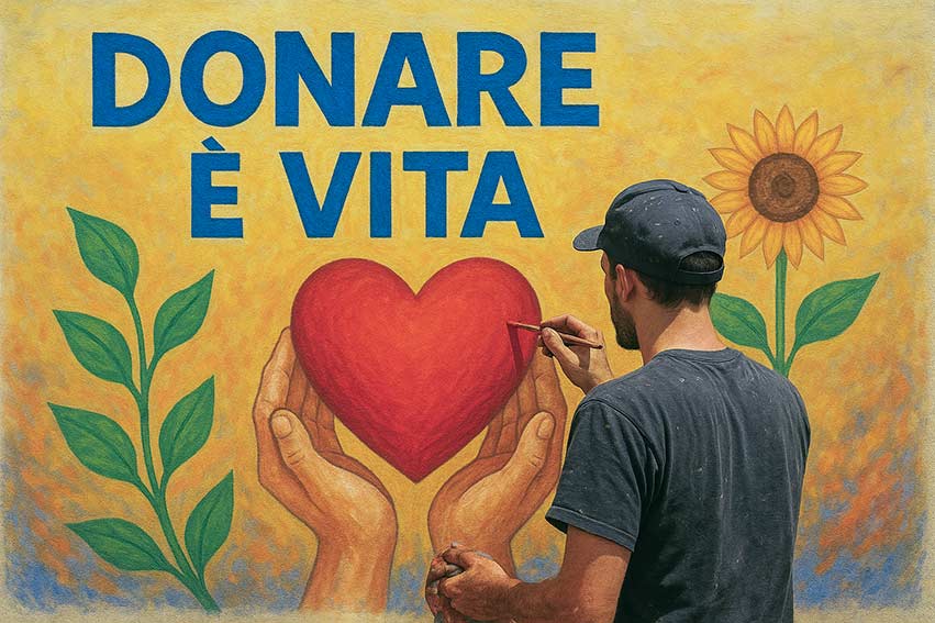 Ozieri, bando di concorso Aido-Admo per la realizzazione di un murale a tema “Donare è vita” 1 Murale Aido Admo Ozieri