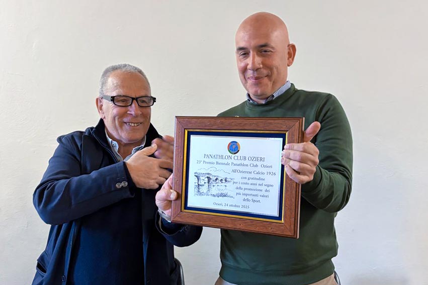 All'Asd Ozierese 1926 il Premio Biennale Panathlon Club Ozieri 2025 2 Premio Panathlon Ozieri 2025 2