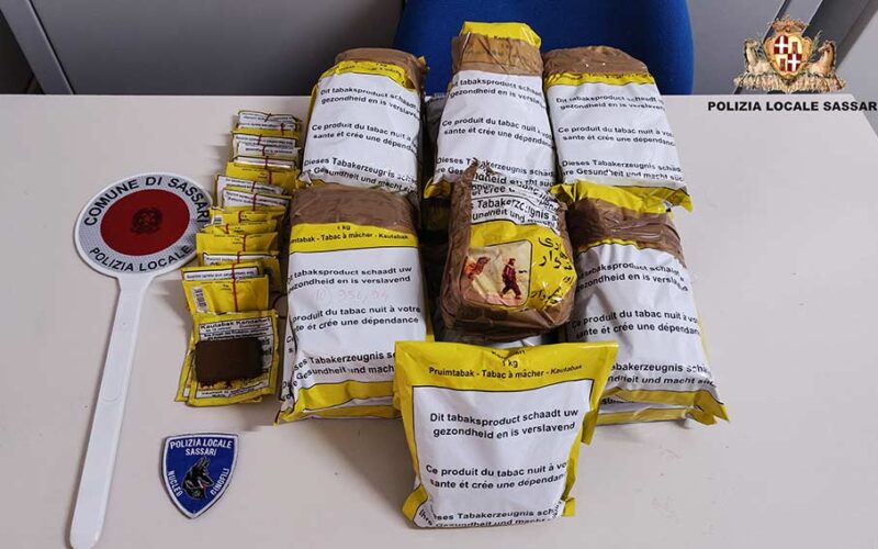 Tabacco di contrabbando sequestrato a Sassari