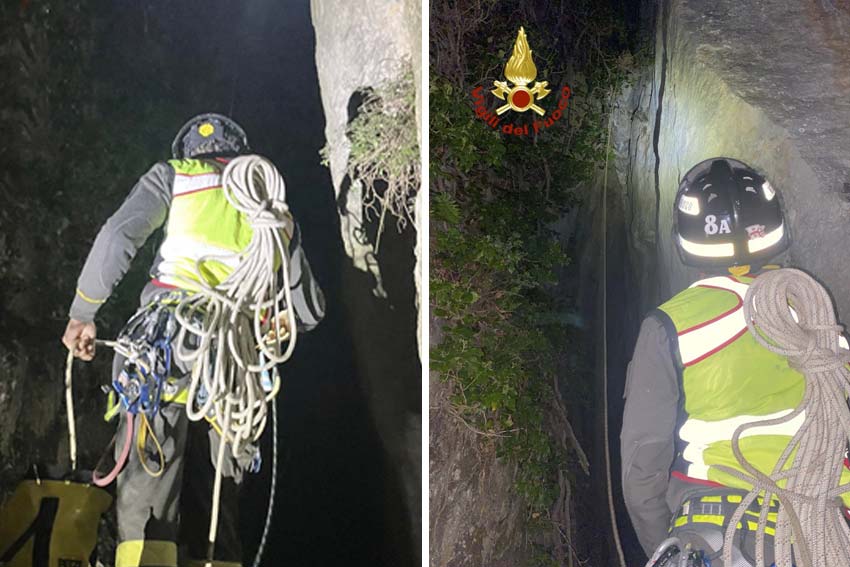 Seui, quattro escursioni di Porto Torres salvati dai Vigili del Fuoco 1 Seui salvataggio escursionisti Porto Torres