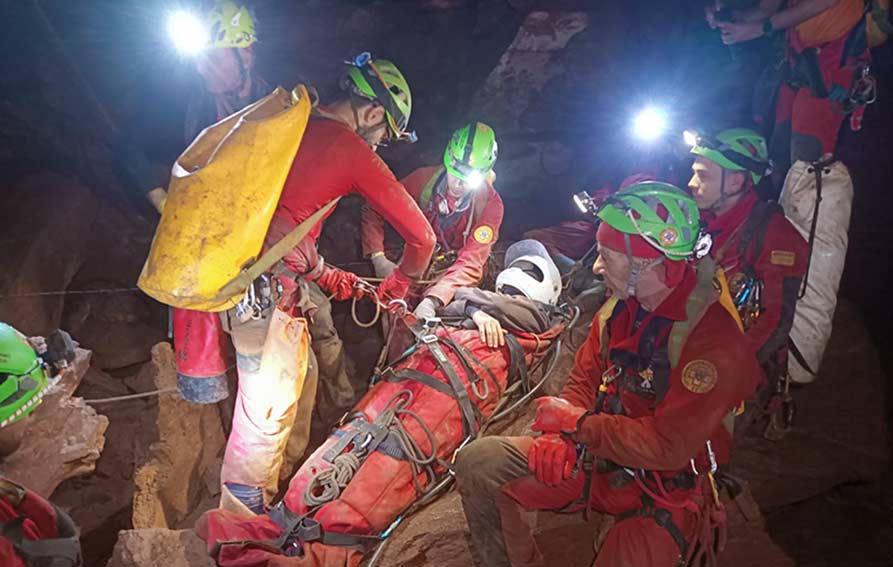 Esercitazione Soccorso Alpino e Speleologico della Sardegna a Olinea