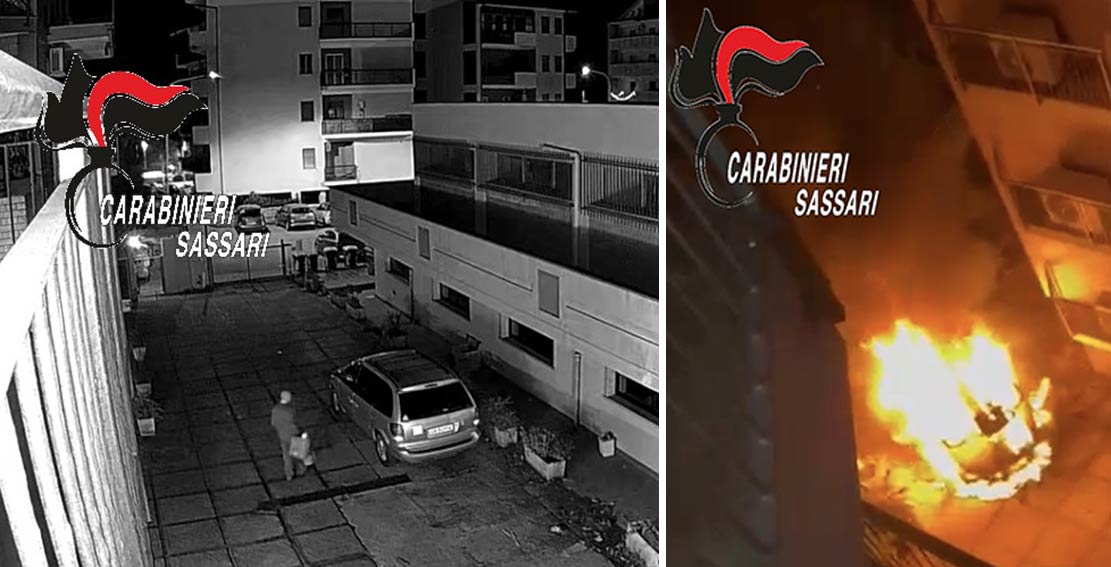 Incendiario arrestato a Sassari
