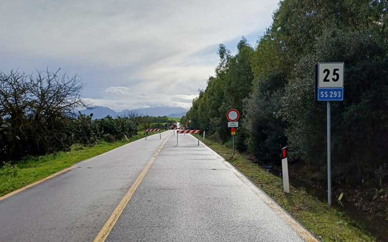 Lavori Statale 293 di Giba