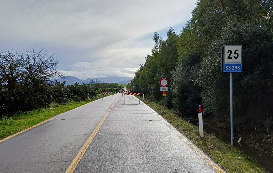 Lavori Statale 293 di Giba