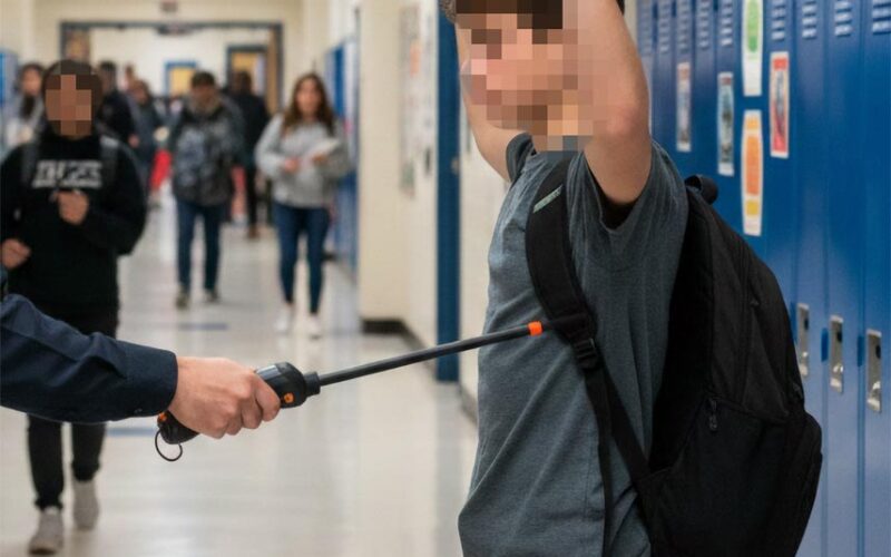 Metal detector a scuola