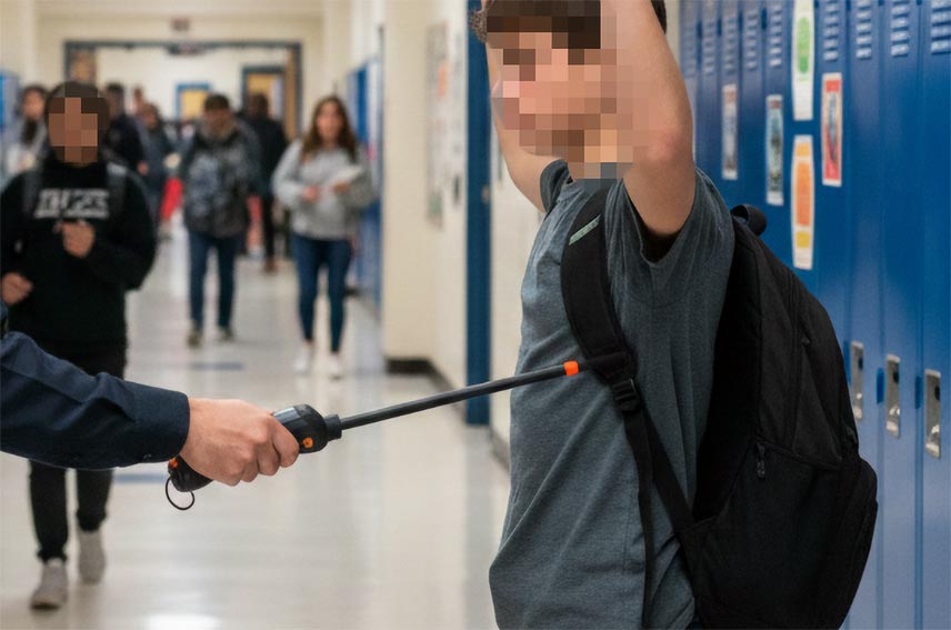 Metal detector a scuola