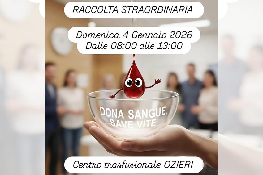 Raccolta straordinaria sangue ospedale di Ozieri
