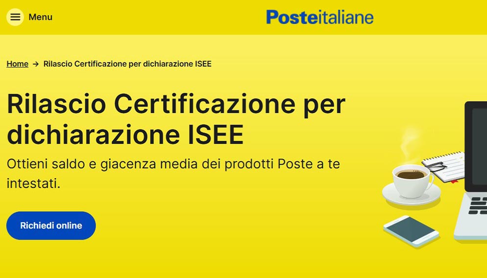 isee Poste Italiane