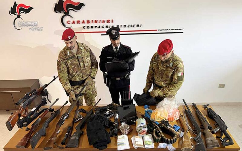 Arsenale da guerra a Oschiri arresto