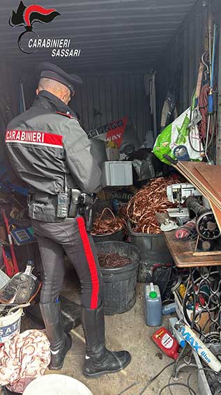 Sassari. Sequestrata discarica abusiva con una tonnellate di rame, denunciati tre uomini 2 Discarica rame Sassari
