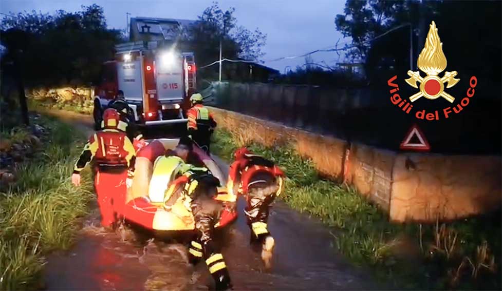 Salvataggio esondazione Rio Mannu