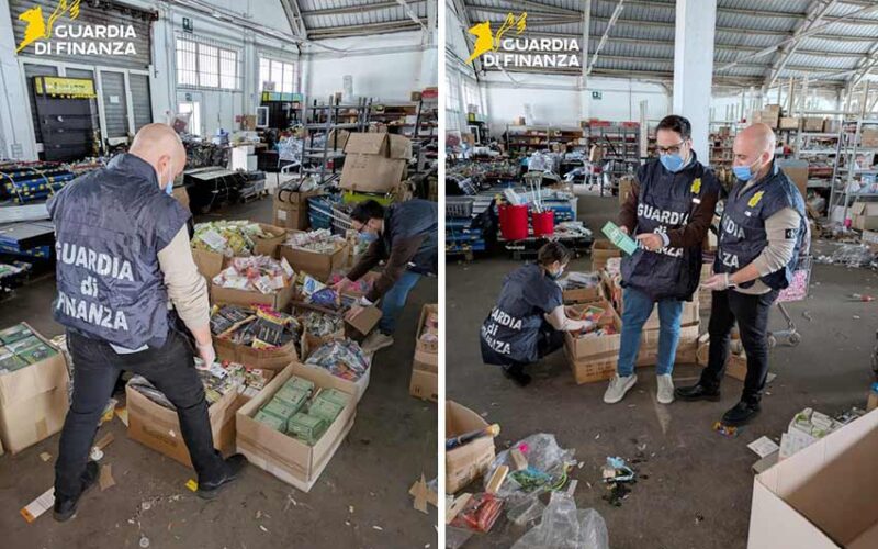Sequestro GdF prodotti non sicuri a Sassari