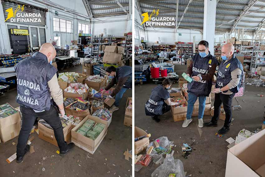 Sassari, sequestrati 17.260 prodotti non sicuri in un magazzino di Predda Niedda 1 Sequestro GdF prodotti non sicuri a Sassari