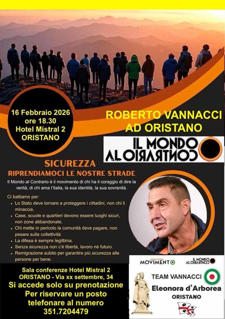 Vannacci a Oristano
