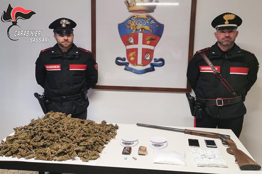 Arma clandestina e droga, due arresti tra Nulvi e Siligo 1 Arresti a Nulvi e Siligo