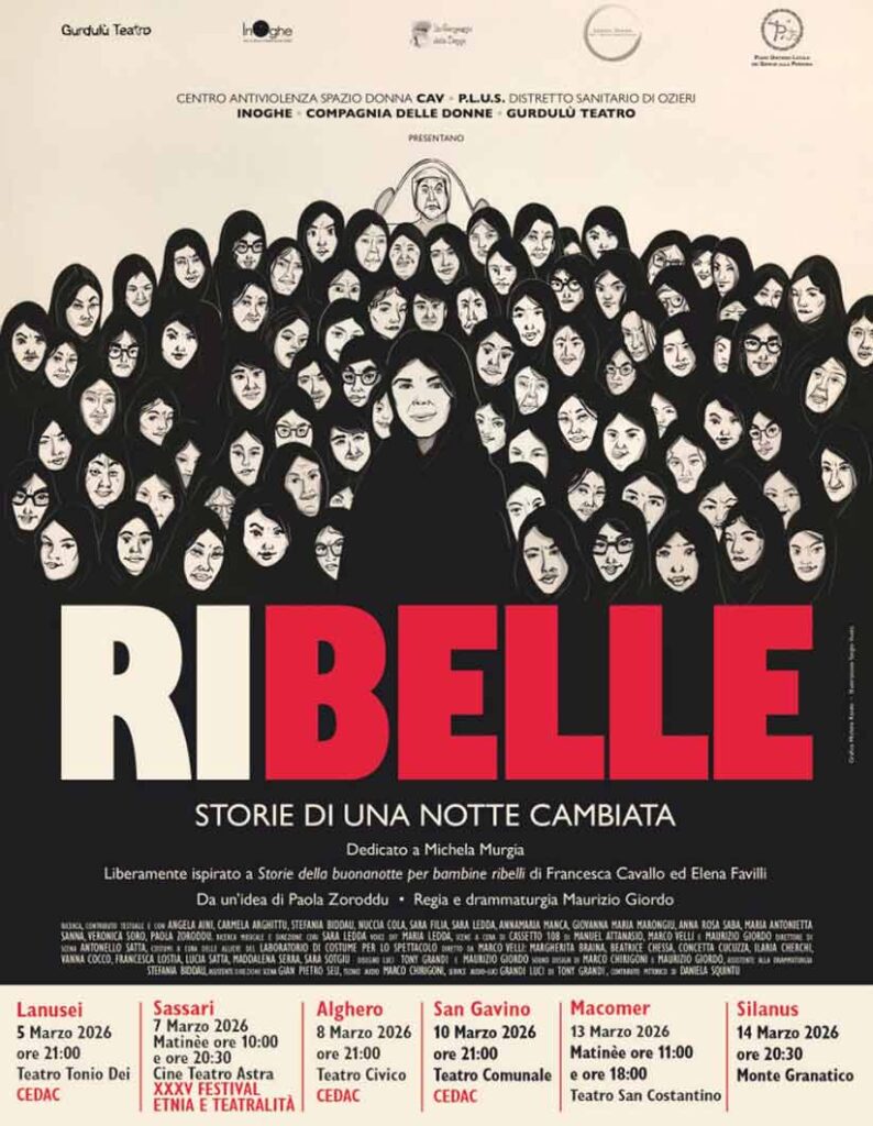 Ozieri, al via il tour dello spettacolo teatrale "Ribelle - Storie di una notte cambiata" 2 Locandina Riibelle