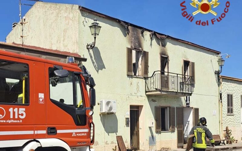 Incendio abitazione Erula