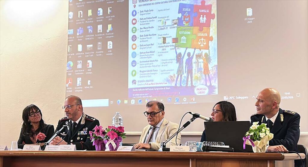 Ozieri, ampia partecipazione alla Giornata della Legalità 2026: al centro il patto educativo tra scuola, famiglie e istituzioni 3 Convegno legalita 2026 Ozieri 1