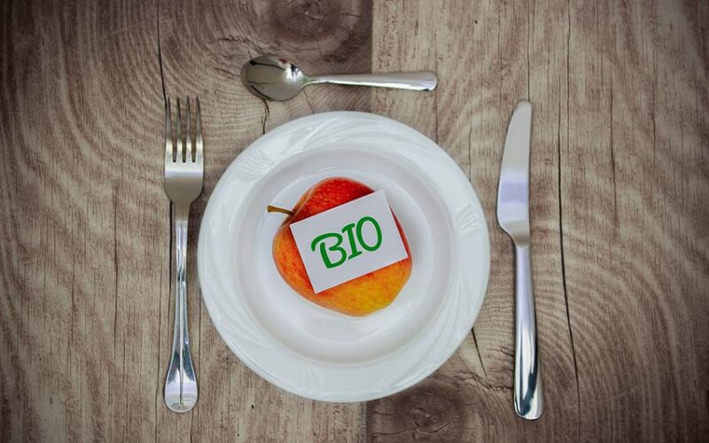 Mangiare cibo bio