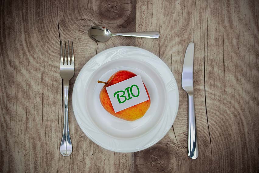 Mangiare cibo bio