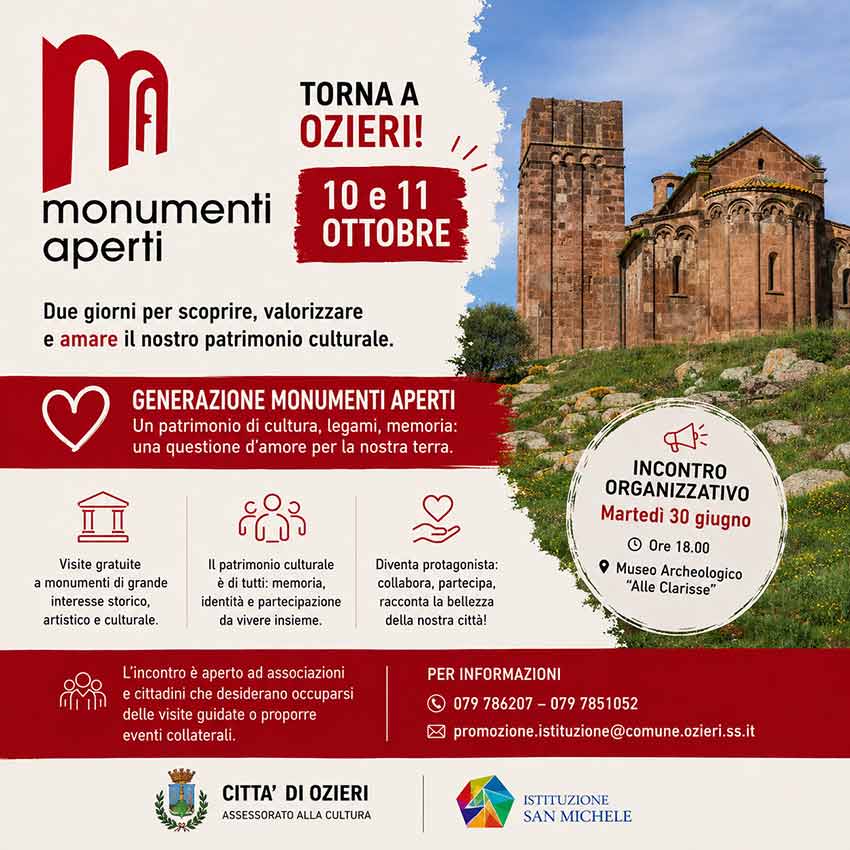 Monumenti Aperti Ozieri incontro