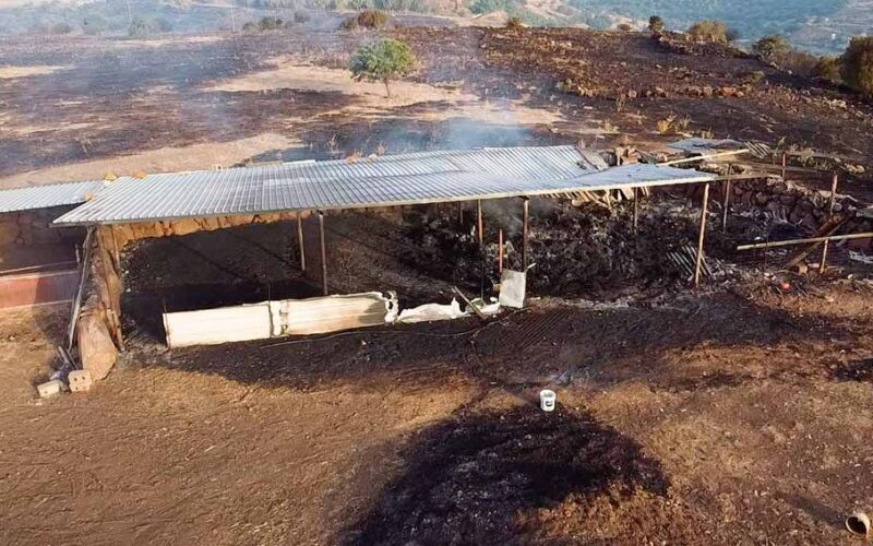 Azienda bruciata dalle fiamme a Noragugume