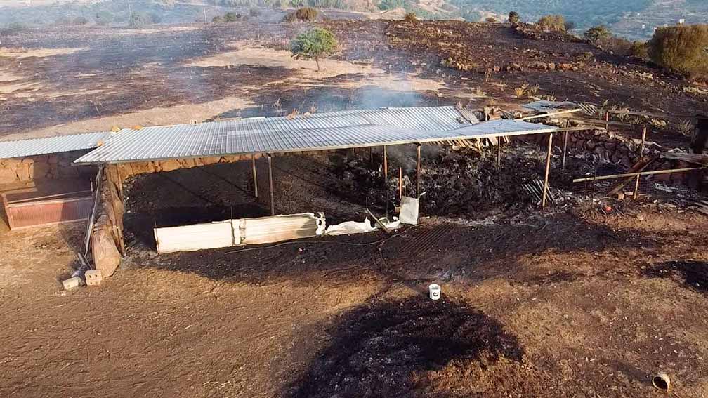 Azienda bruciata dalle fiamme a Noragugume