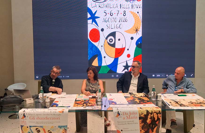 Conferenza stampa Ammajare da sx Giampaolo Cassitta Rossana Piredda Giovanni Porcheddu Paolo Bellotti 2