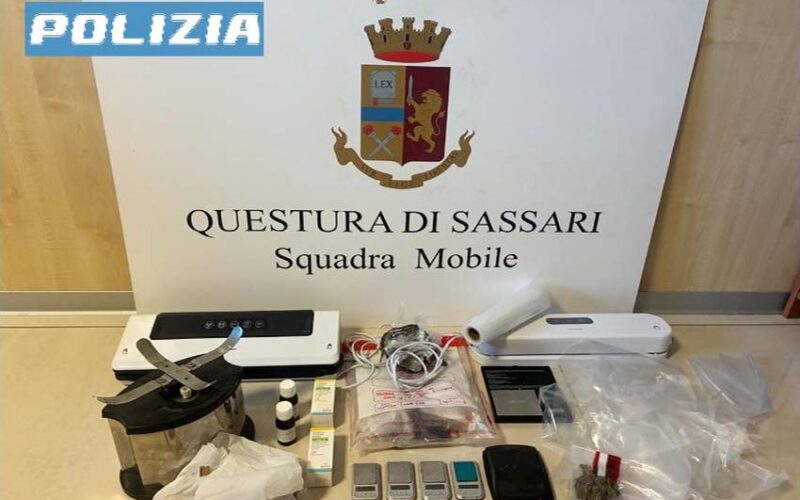 Operazione antidroga Sassari casa dello spccio