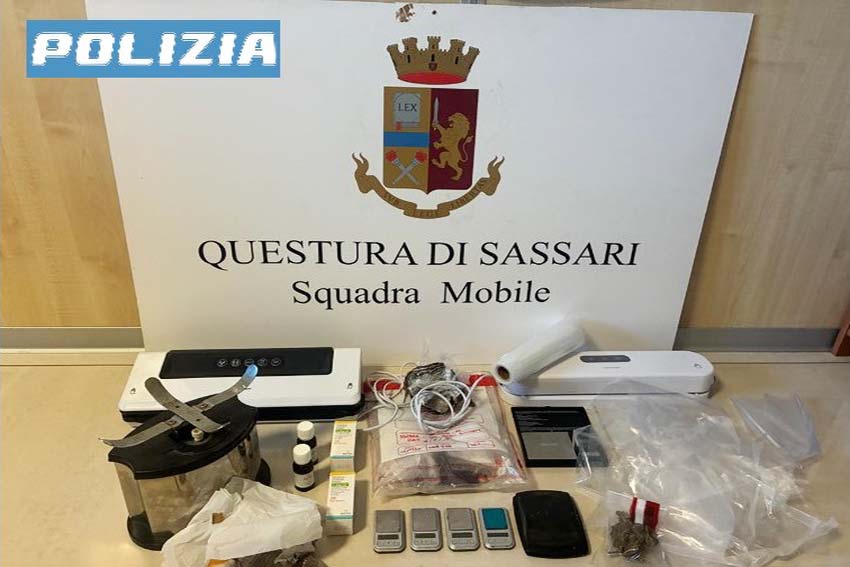 Operazione antidroga Sassari casa dello spccio