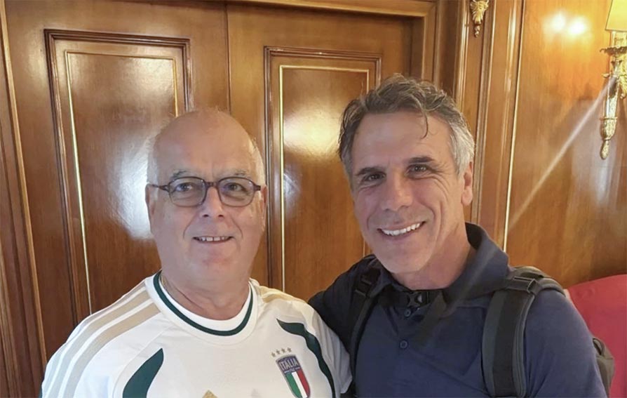 Salvatore Scintu con Gianfranco Zola