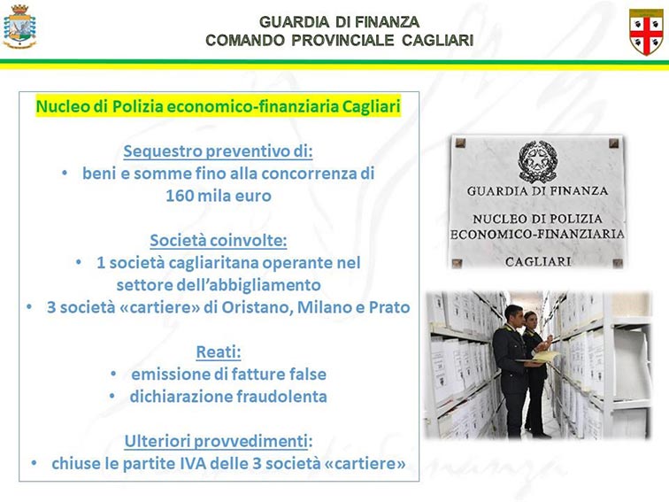 Cagliari, frode fiscale nel commercio di abbigliamento: sequestrati 160mila euro a una società 2 Sequestro 160mila azienda cagliari
