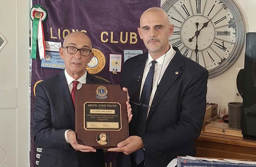 Giovanni Sanna nuovo presidente del Lions Club Ozieri 2 Vincenzo Floris Lions Club Ozieri